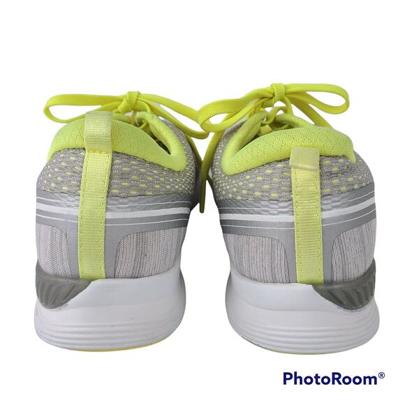 New Balance lace up sneakers gray neon green, EUC, size 9 - Picture 6 of 7